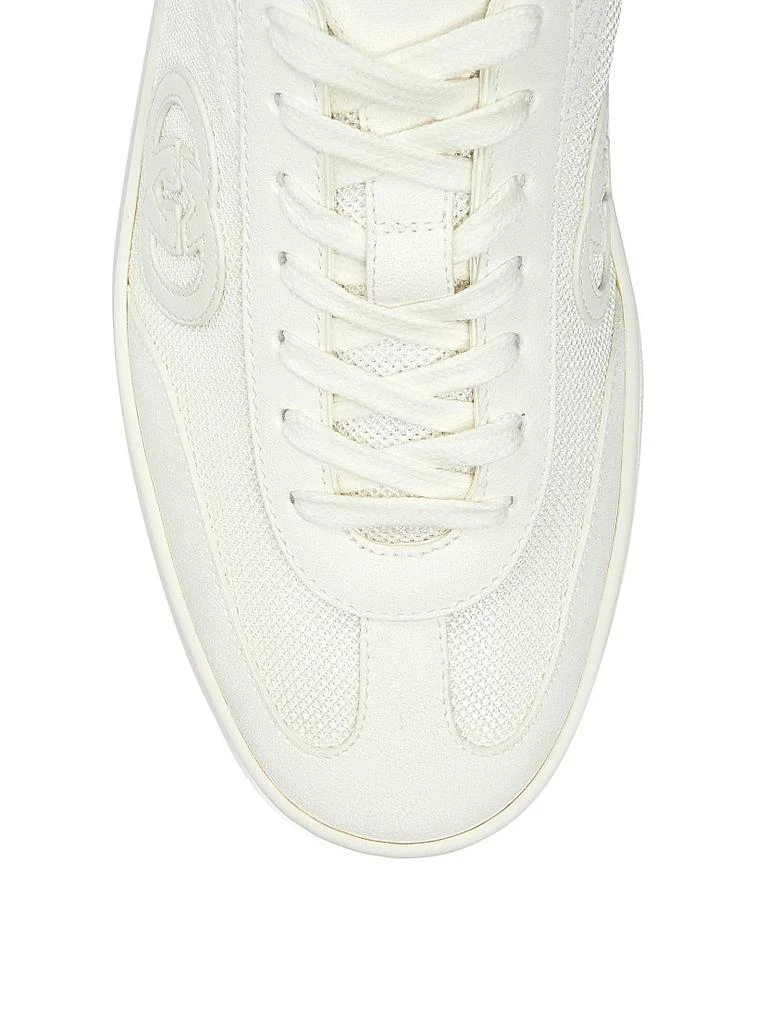 Gucci G74 Logo Suede Low-Top Sneakers 4