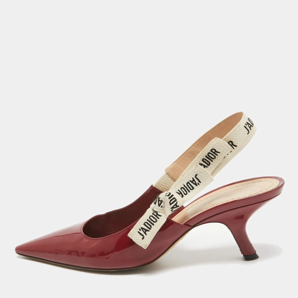 Dior Dior Burgundy Patent Leather J'Adior Pumps Size 38.5 1