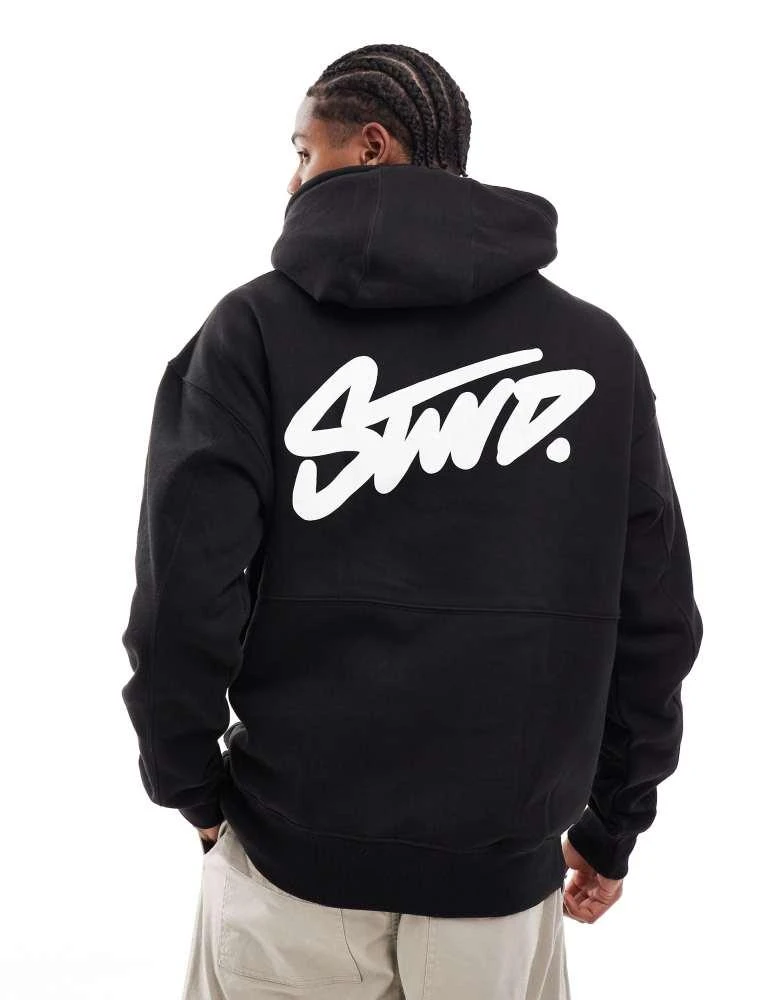 Pull&Bear Pull&Bear STWD hoodie in black 2