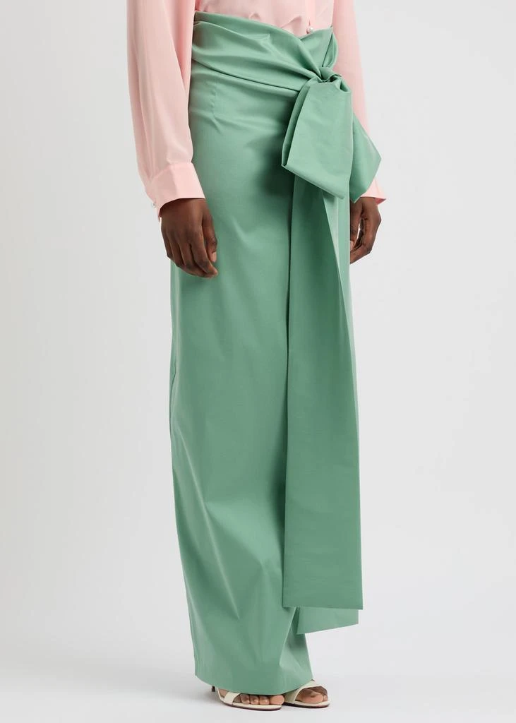 Bernadette Bernard bow-embellished taffeta maxi skirt 2