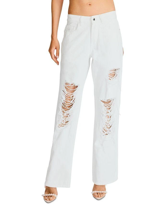 retrofête Madison Pearl Embellished Jeans in Pearl White 1