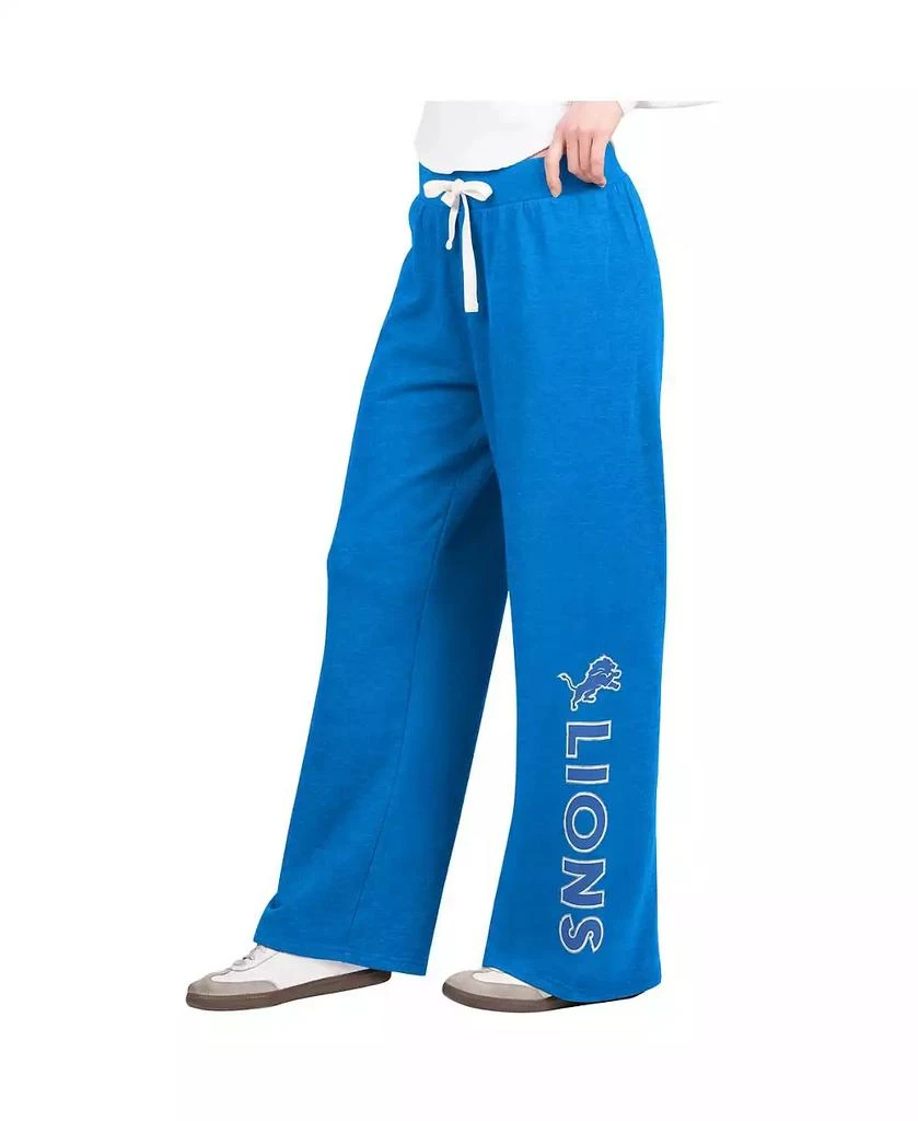 G-III 4Her by Carl Banks Women's Blue Detroit Lions Field Wide Leg Sweatpants 1