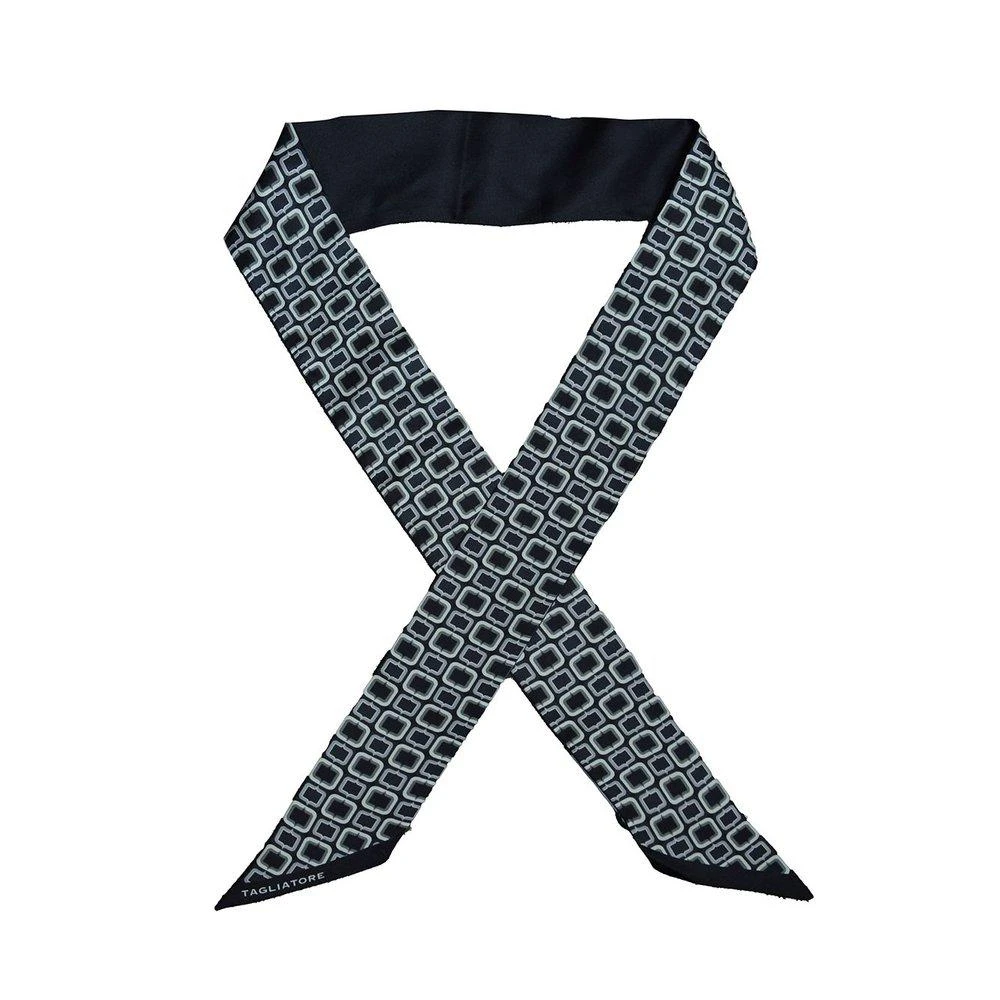 TAGLIATORE Tagliatore Logo Printed Satin Scarf