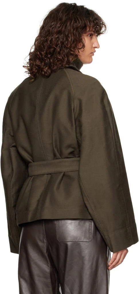 Lemaire Brown Belted Two Pocket Jacket 3