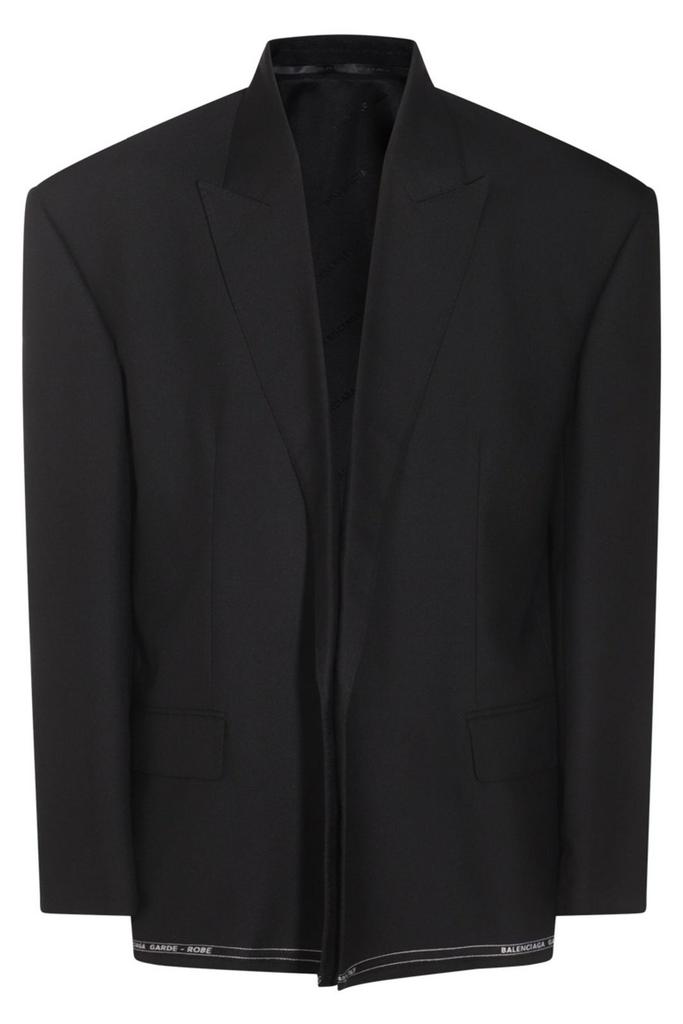 ジャケット BALENCIAGA DRAPED BOMBER JACKET IN TECHNICAL MICRO FAILLE Balenciaga Draped black bomber jacket in technical micro