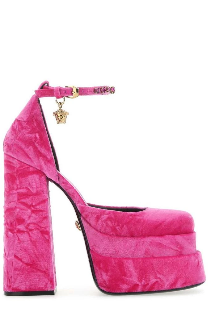 Versace Versace Medusa Aevitas Embellished Platform Pumps 1