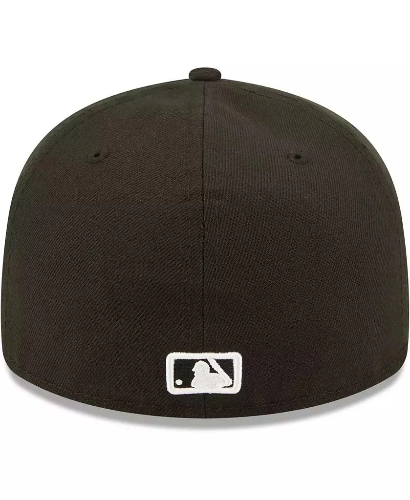 New Era Men's New York Mets Black White Low Profile 59FIFTY Fitted Hat 2