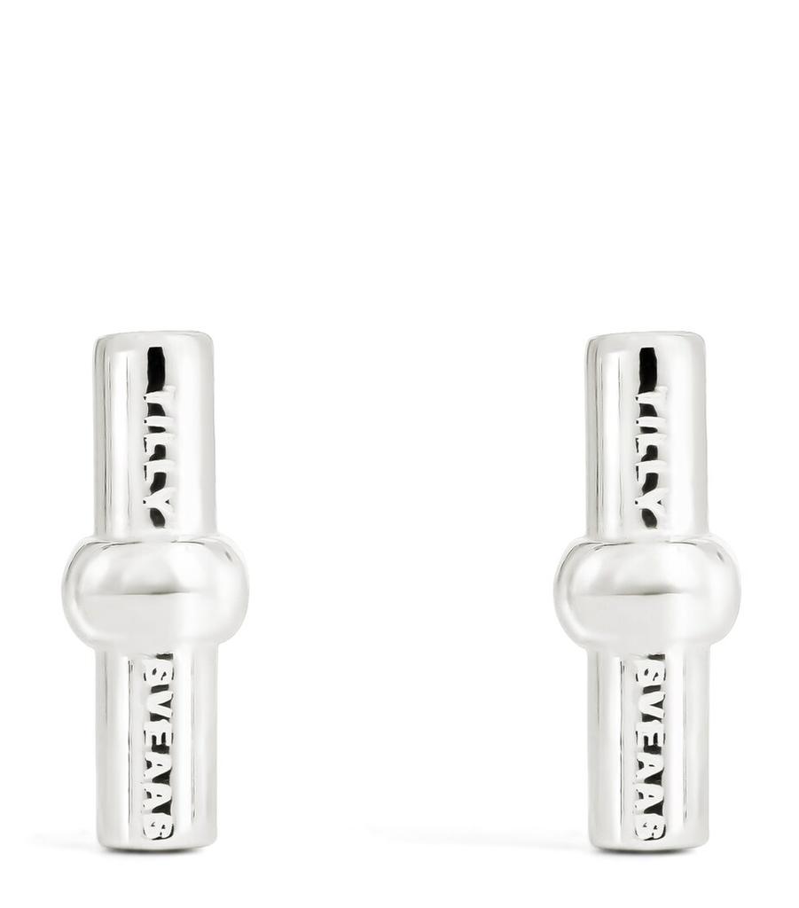 TILLY SVEAAS Sterling Silver T-Bar Stud Earrings