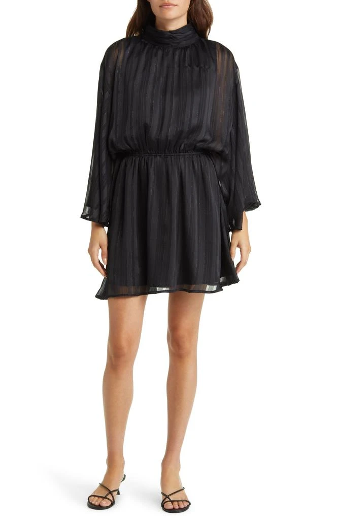 BTFL-life Metallic Long Sleeve Minidress 1
