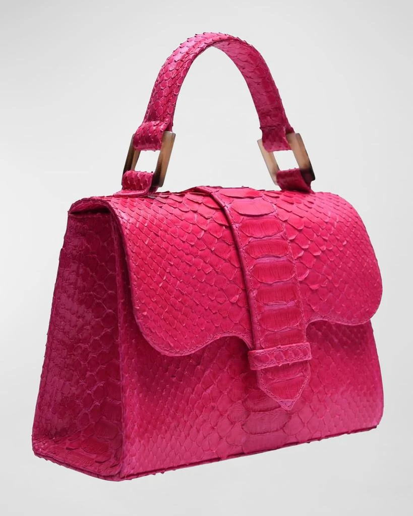 ADRIANA CASTRO La Marguerite Mini Python Top-Handle Bag 3