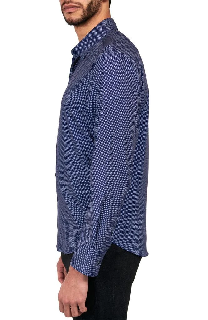 CONSTRUCT Slim Fit Microdot 4-Way Stretch Performance Button-Up Shirt 4