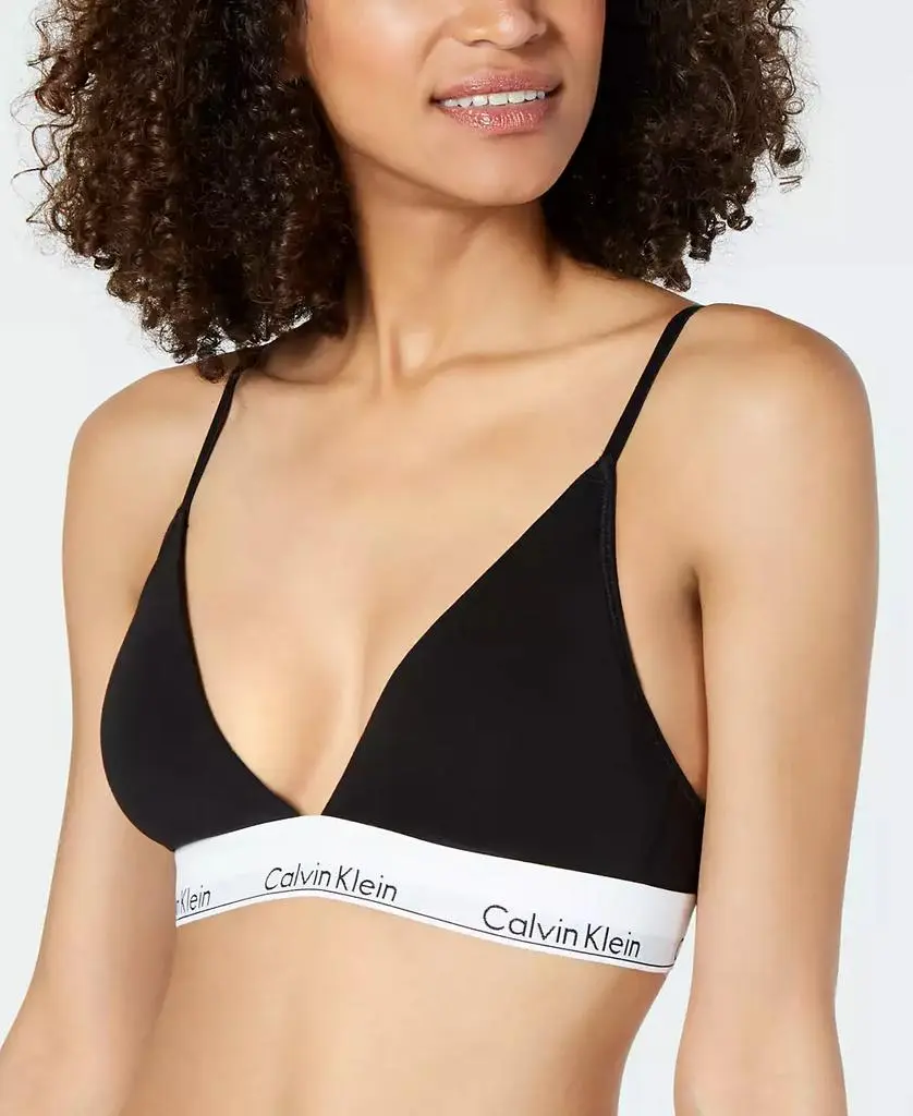 Calvin Klein Women's Modern Cotton Lightly Lined Triangle Bralette- QF5650