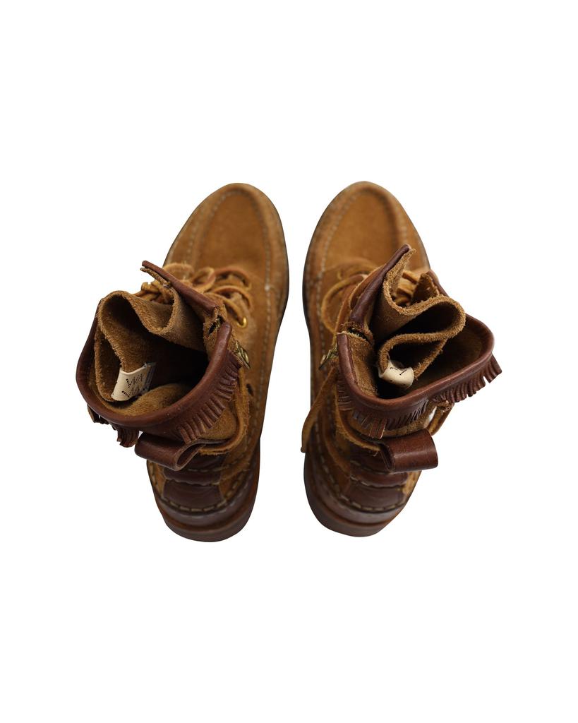 Grizzly Hi-Folk Boots in Brown Calfskin Suede – On Sale Now with