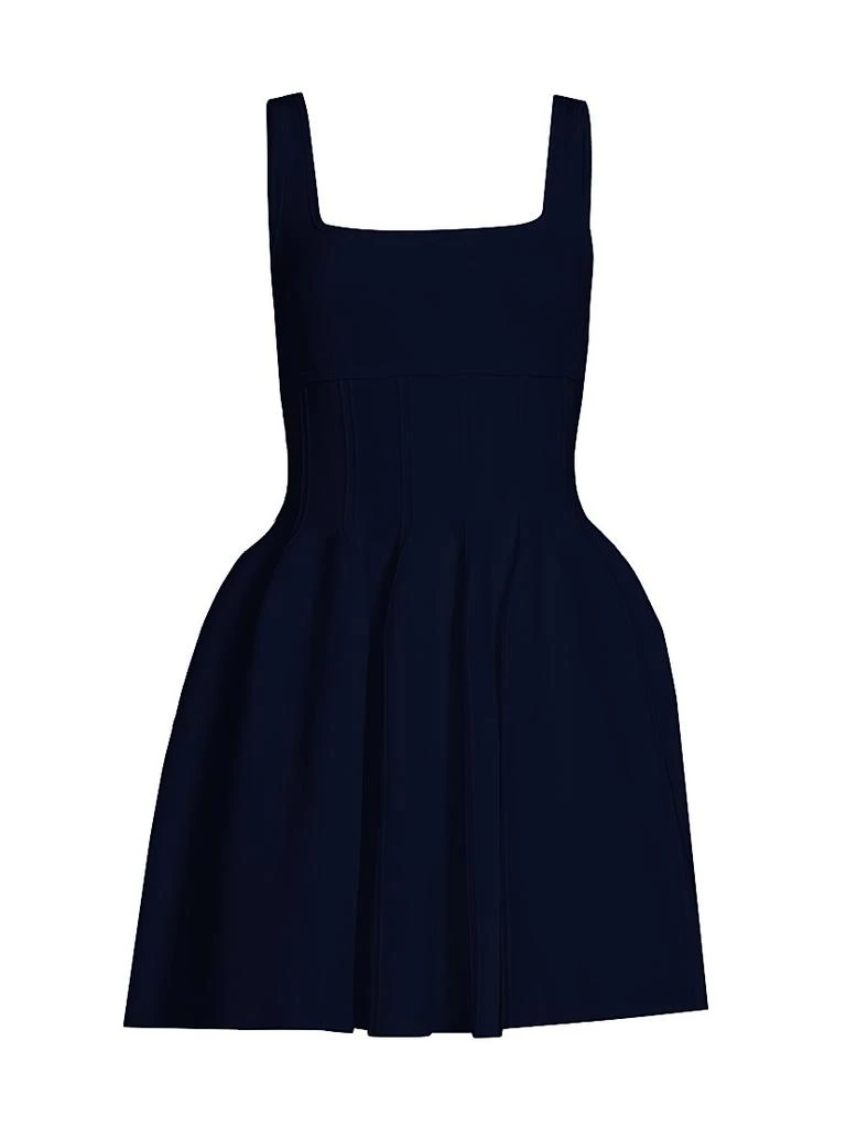 knee length dresses for ladies Electra Slinky Lace Mini Dress - Pale Blue