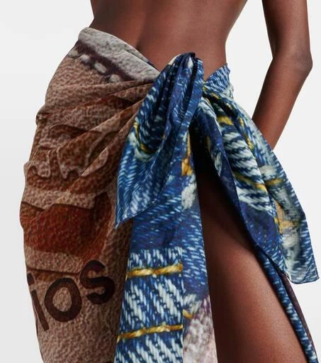 Acne Studios Printed cotton beach cover-up 4