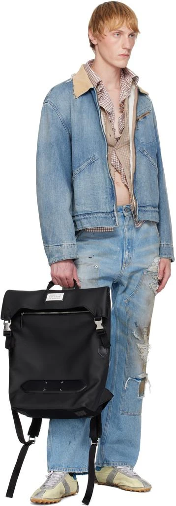 MAISON MARGIELA Black Soft 5AC Flap Backpack 4