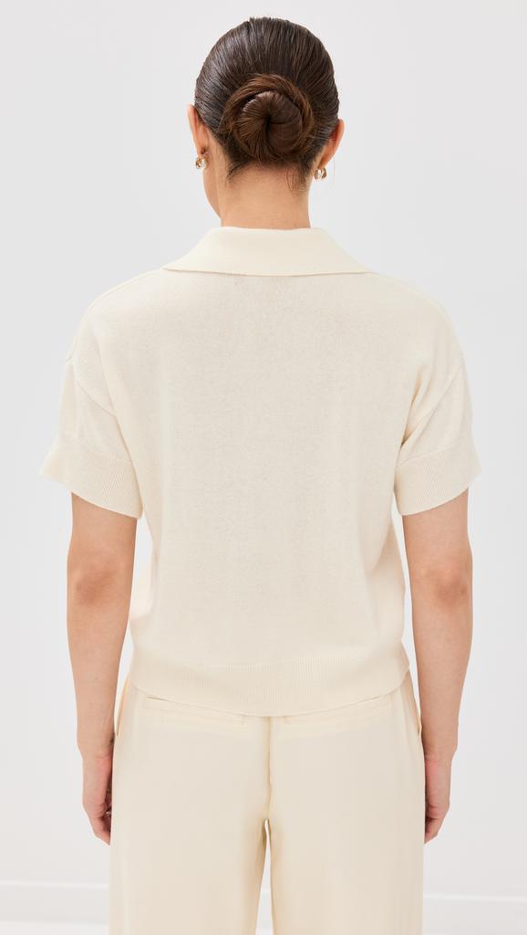 Sablyn Cashmere Mirabelle Relaxed Short Sleeve Polo
