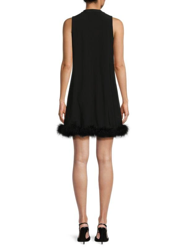 Bebe Ostrich Feather Mini Shift Dress 2