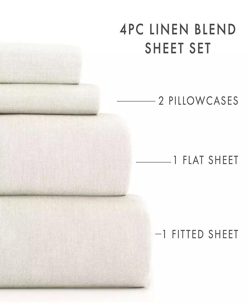 IENJOY HOME 300 Thread Count Linen Rayon From Bamboo Blend Deep Pocket 3-Pc. Sheet Set, Twin 8
