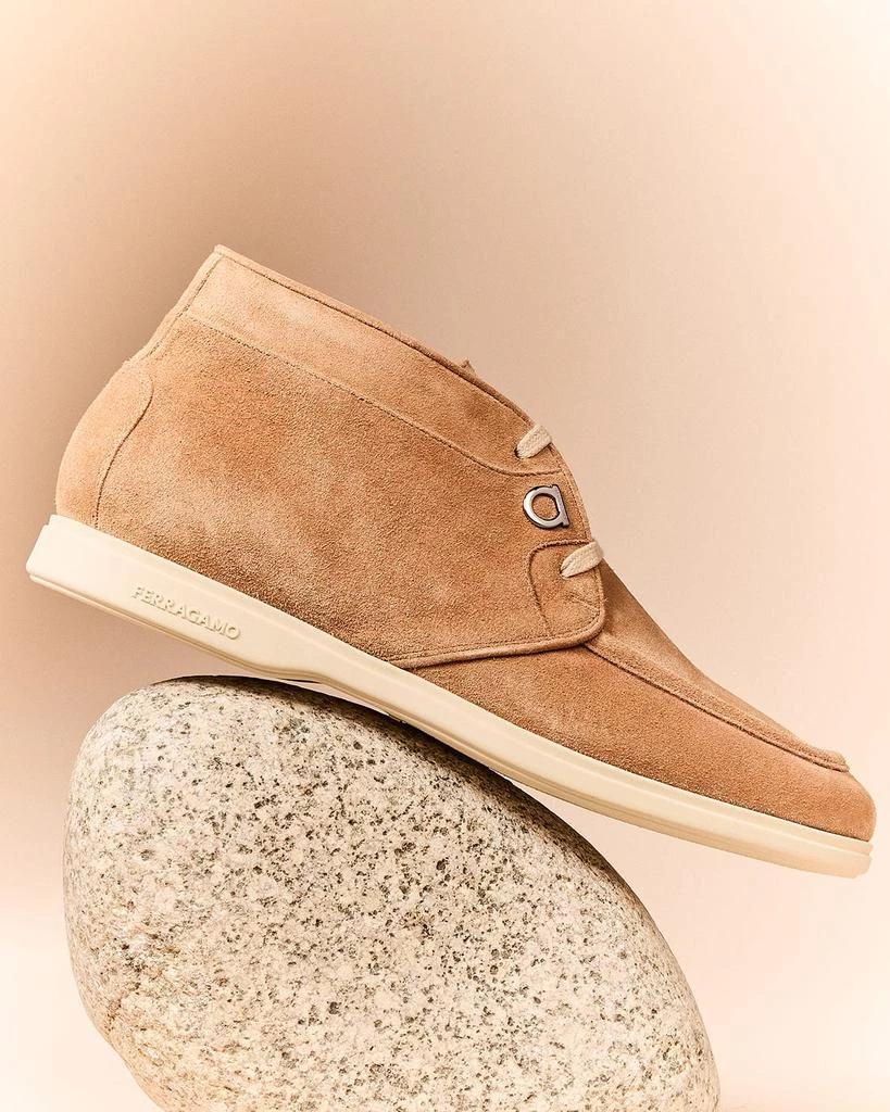 Salvatore Ferragamo Men's Cervia Gancio Suede Chukka Boots 6