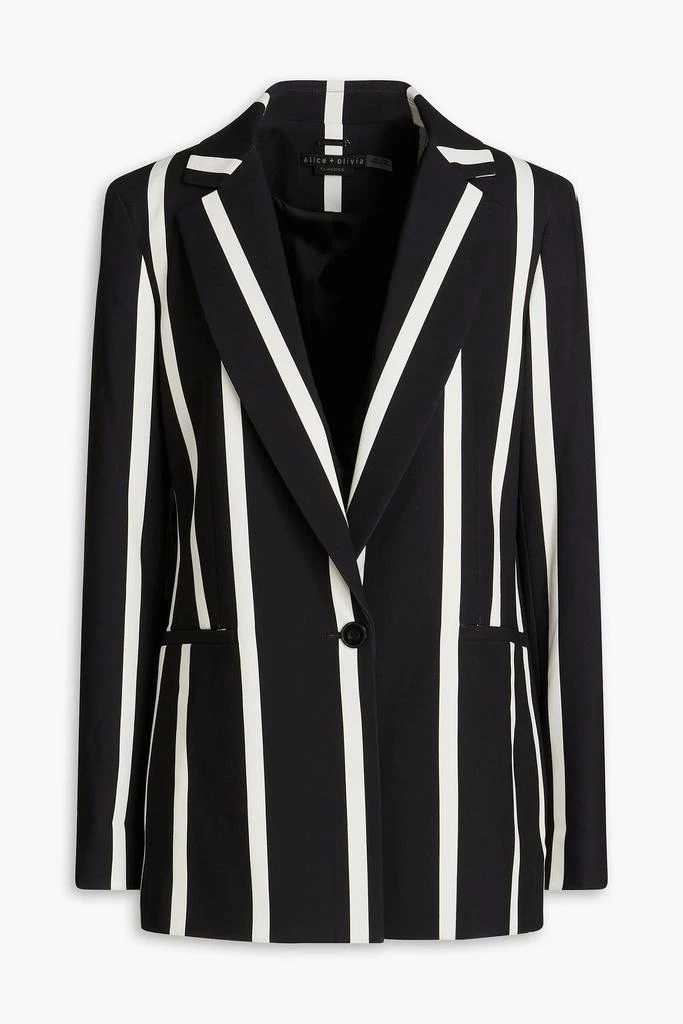 Alice + Olivia Skye striped crepe blazer 1