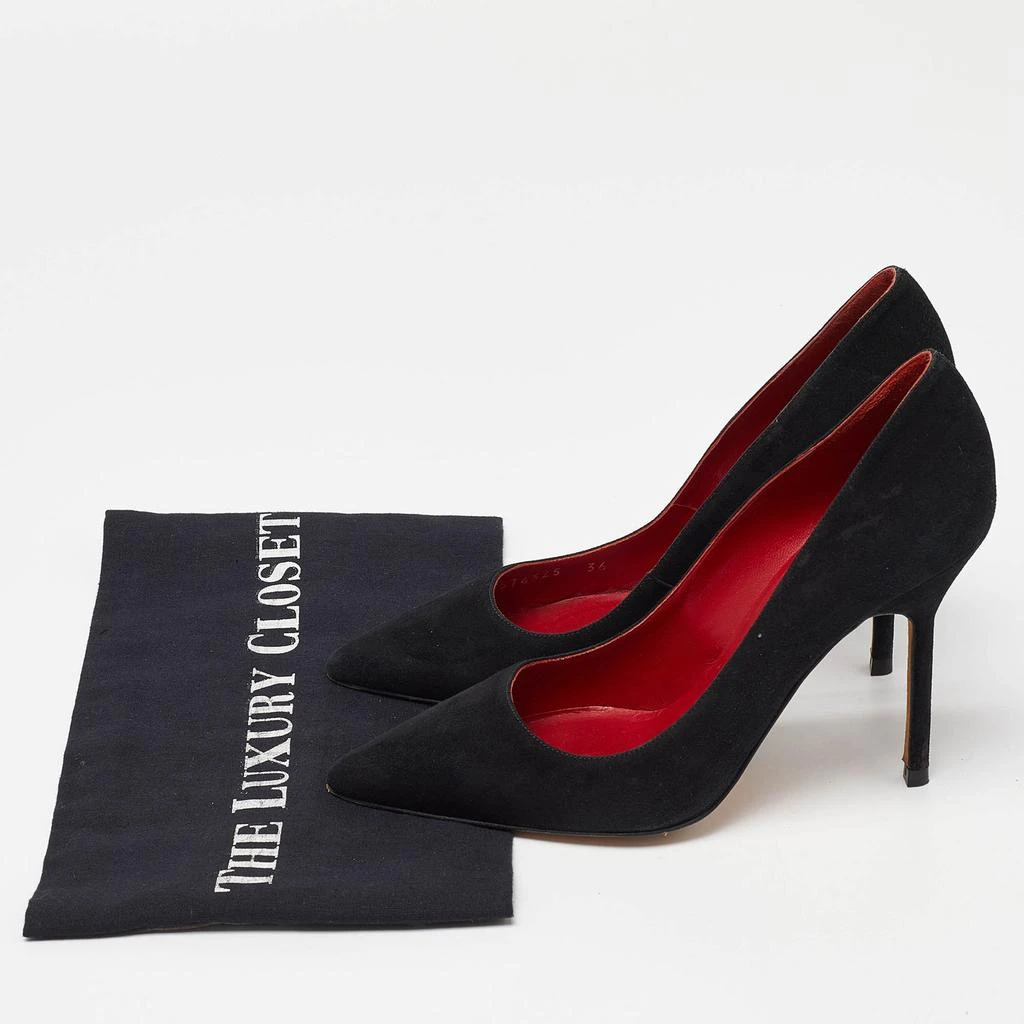 CH Carolina Herrera CH Carolina Herrera Black Suede Pointed Toe Pumps Size 36 9