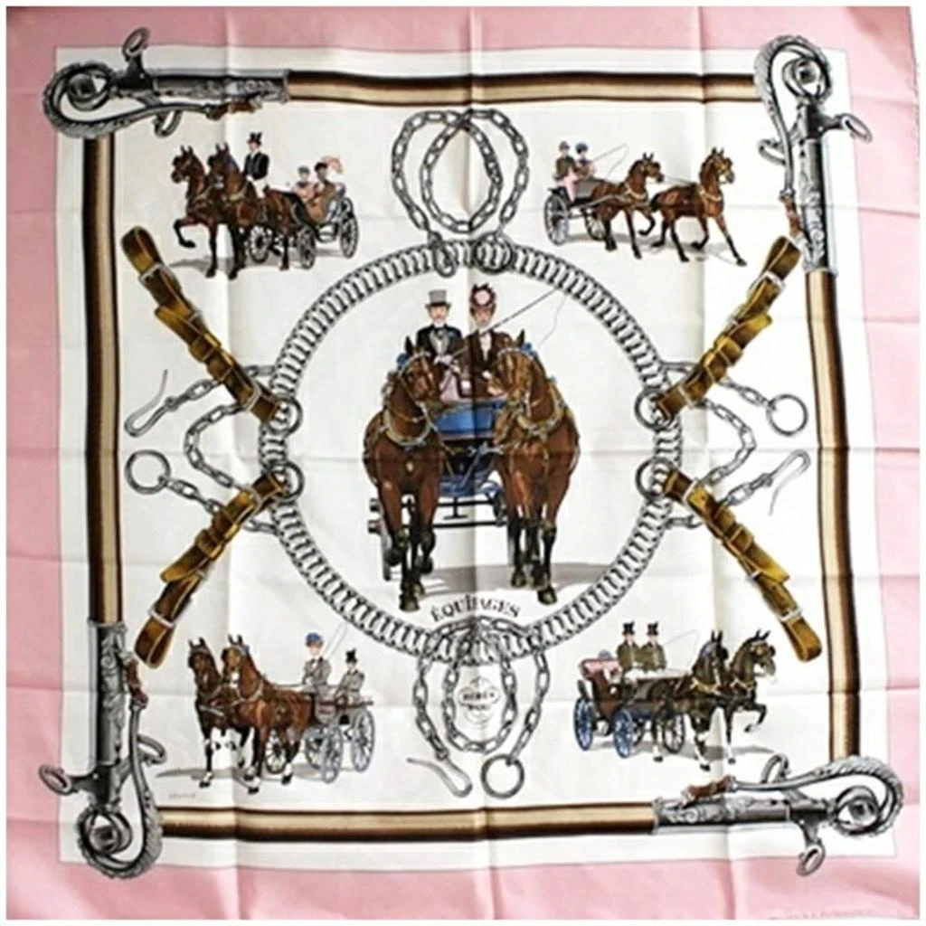 Hermes pink Silk Scarf (Pre-Owned)