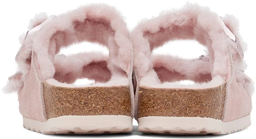 Birkenstock Pink Narrow Arizona Shearling Sandals 2