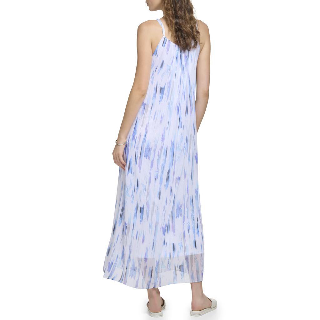 DKNY Sleeveless Print Chiffon Dress