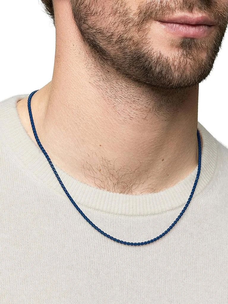 David Yurman Box Chain Necklace in Stainless Steel 6