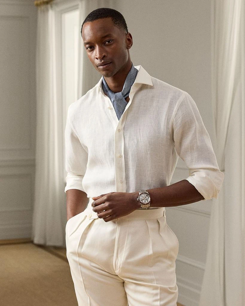 Ralph Lauren x Neiman Marcus Men's Textured Linen Sport Shirt 7