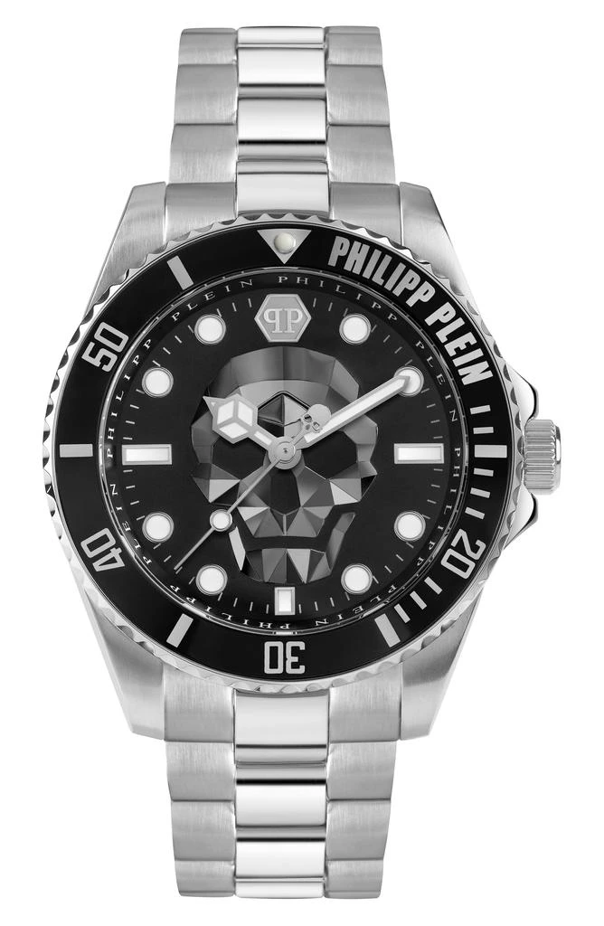 Philipp Plein The $kull Carbon Fiber Dial Bracelet Watch, 44mm 1