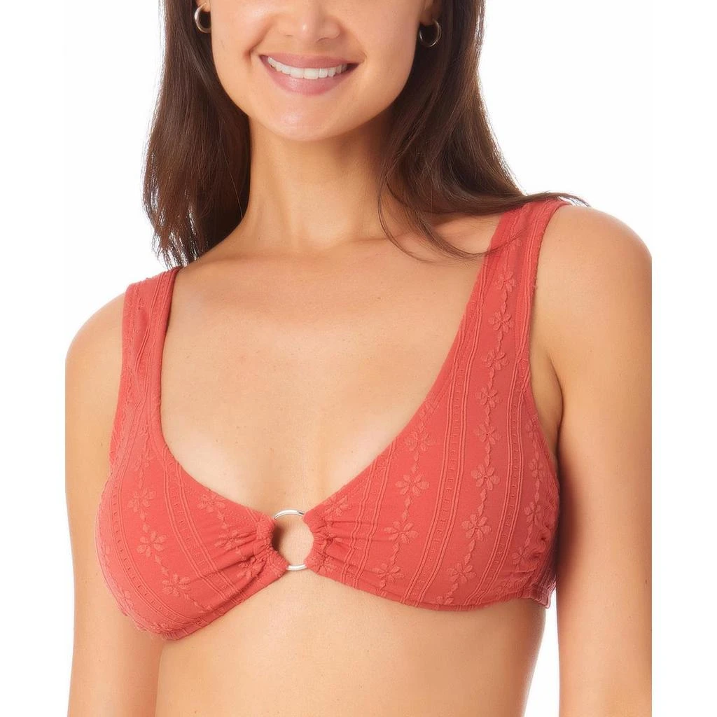 California Waves Womens Solid Embroidered Bikini Swim top 3