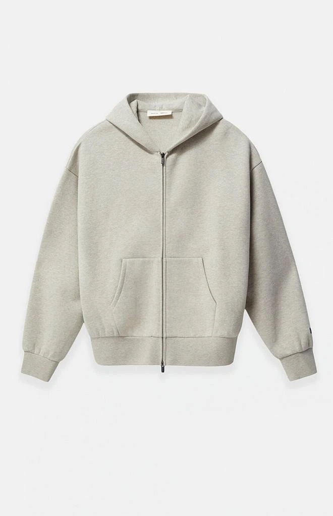 Essentials Heather Stone Classic Fleece Zip Up Hoodie 1