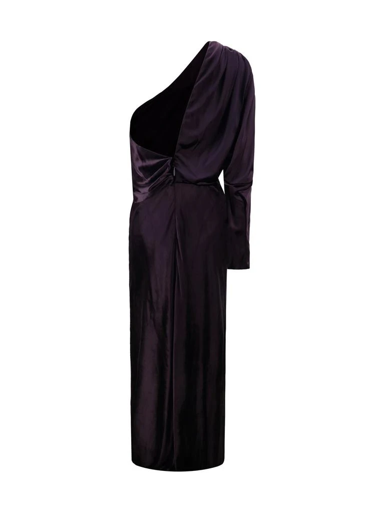 asymmetrical mini dress Black asymmetrical mini dress with draped fit – Gimaguas