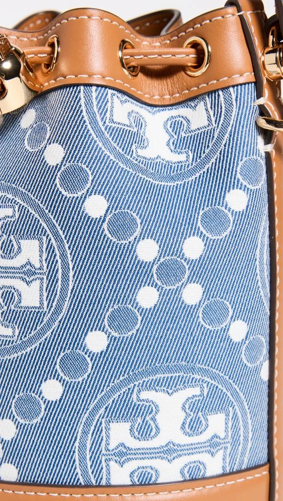 Tory Burch T Monogram Denim Mini Bucket Bag 4