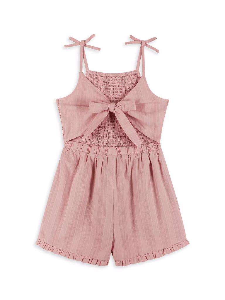 Andy & Evan Little Girl's & Girl's Smocked Cotton Romper