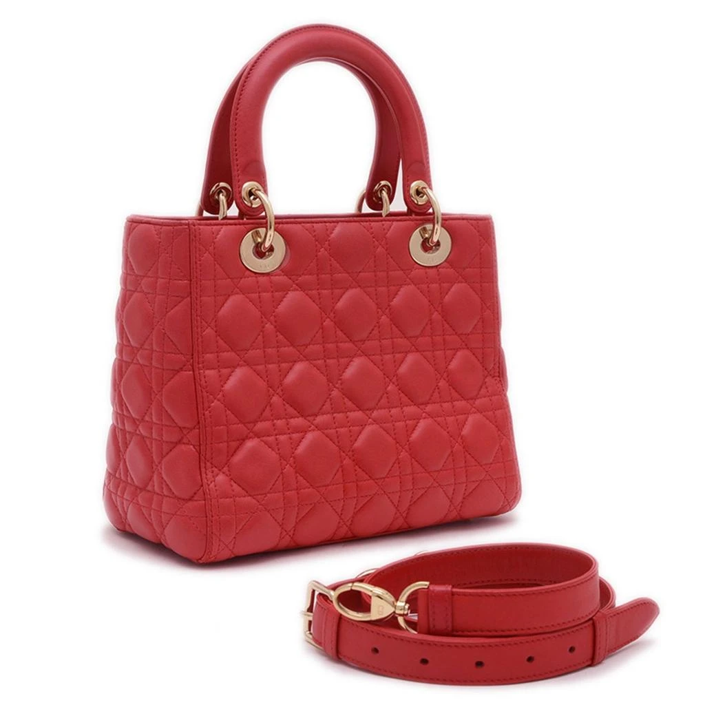 Dior Leather Handbag Shoulder Bag (Pre-Owned) 2