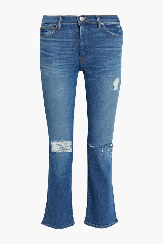 IRO Bonnie distressed mid-rise kick-flare jeans