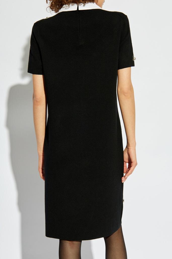 Shop Tory Burch Embellished Poplin Collar Sweater Dress on