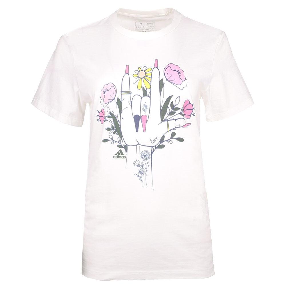 Adidas adidas Originals Linear graphic cali tee in light