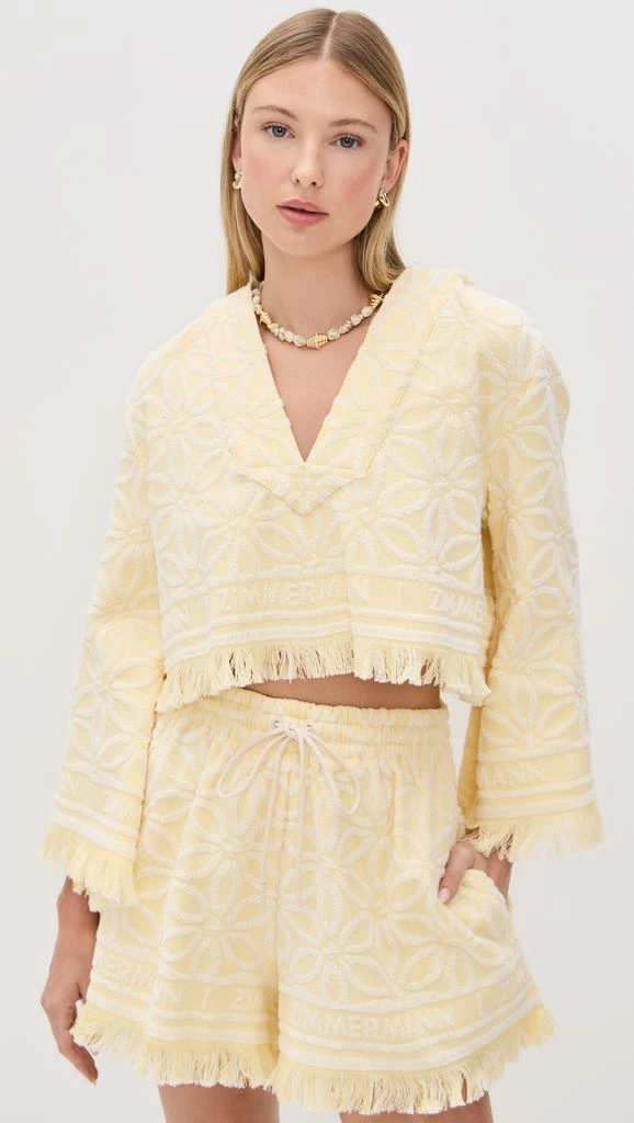Zimmermann Coco Towelling Hooded Top 1