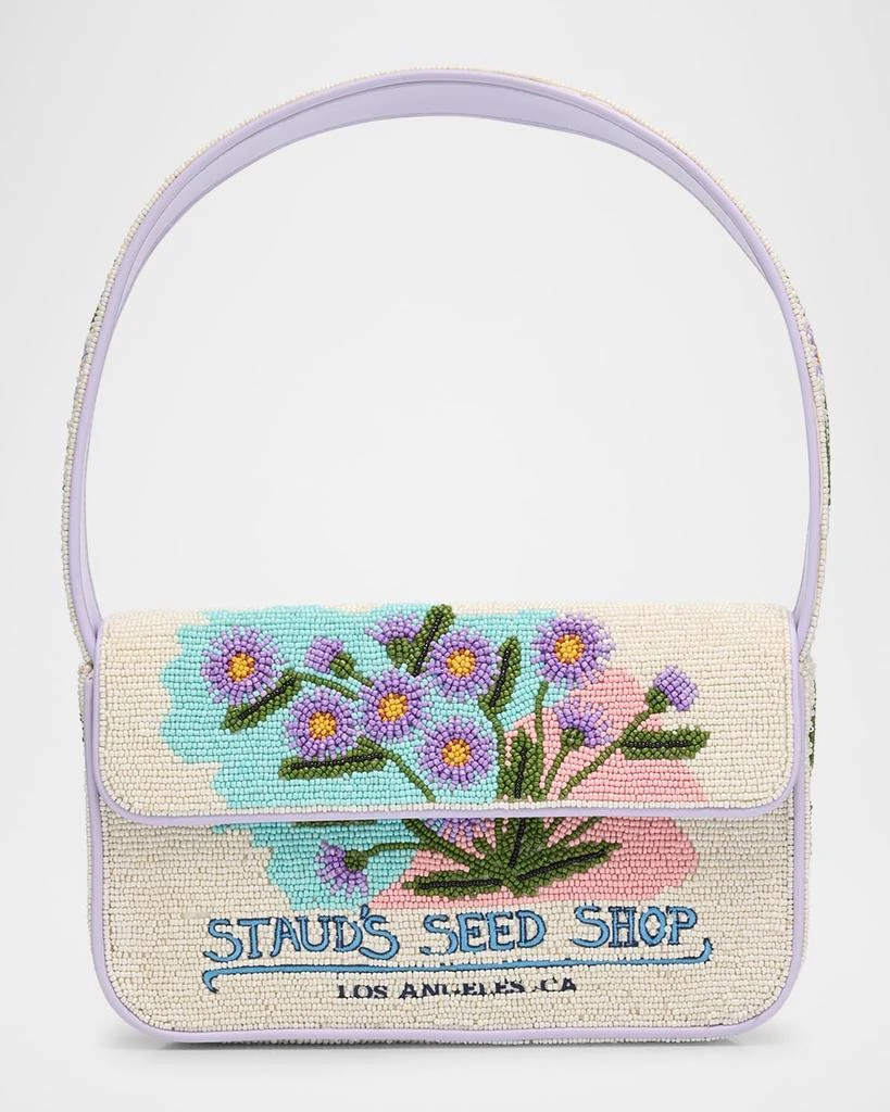 Staud Tommy Beaded Flap Shoulder Bag 1
