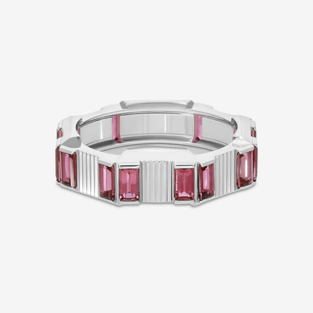 Gucci Gucci Link to Love 18K White Gold 
Rubellite Band Ring YBC702414001016 3