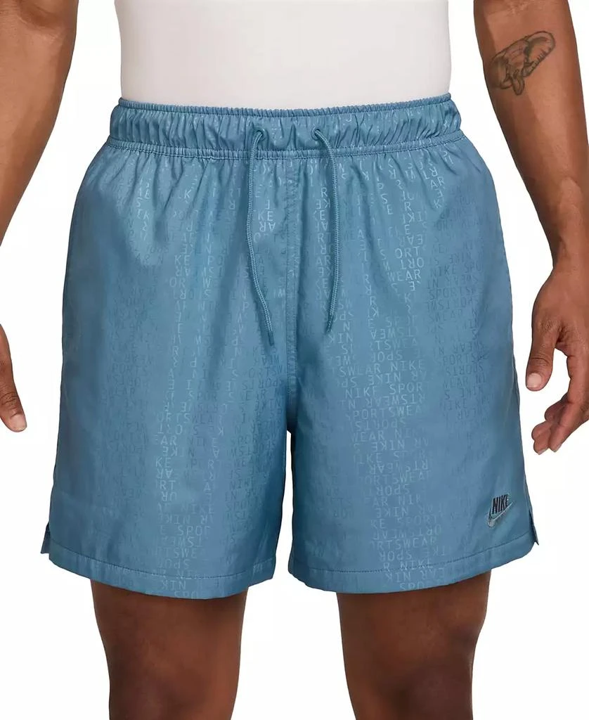 NIKE Club Men's Woven Flow Logo Print Drawstring Shorts 1
