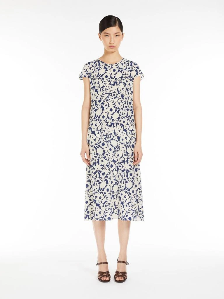 Midi printed crepe dress – On Sale Now with Up to 20% Off
