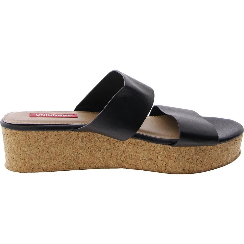 UNIONBAY ZOZO Womens Faux Leather Slip On Slide Sandals 3