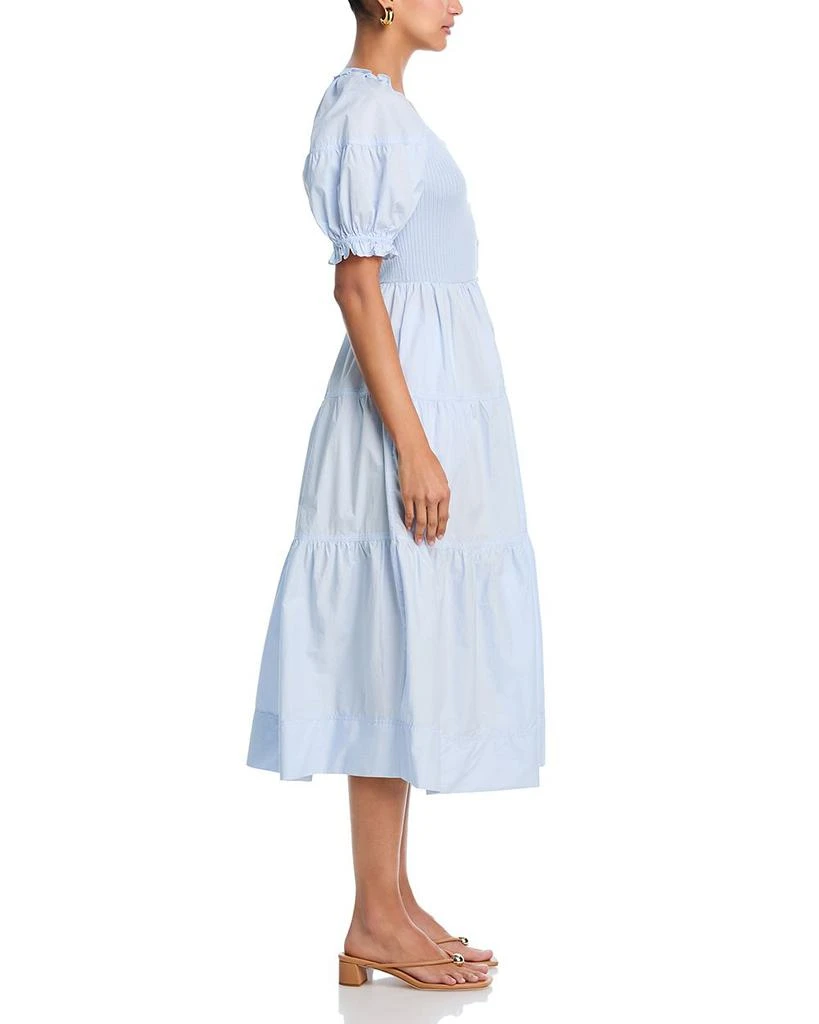 AQUA Poplin Jersey Midi Dress - Exclusive 5