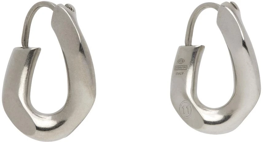 MAISON MARGIELA Silver Hoop Earrings 2