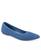 color Blue Jean Textured Knit Fabric 1